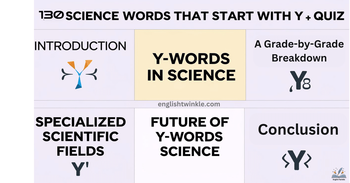 130 science words that with Y